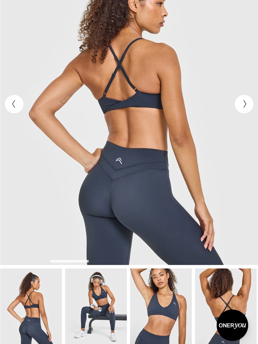 Oner Active Unified Micro Bralette white logo NWT sz L - Picture 2 of 6